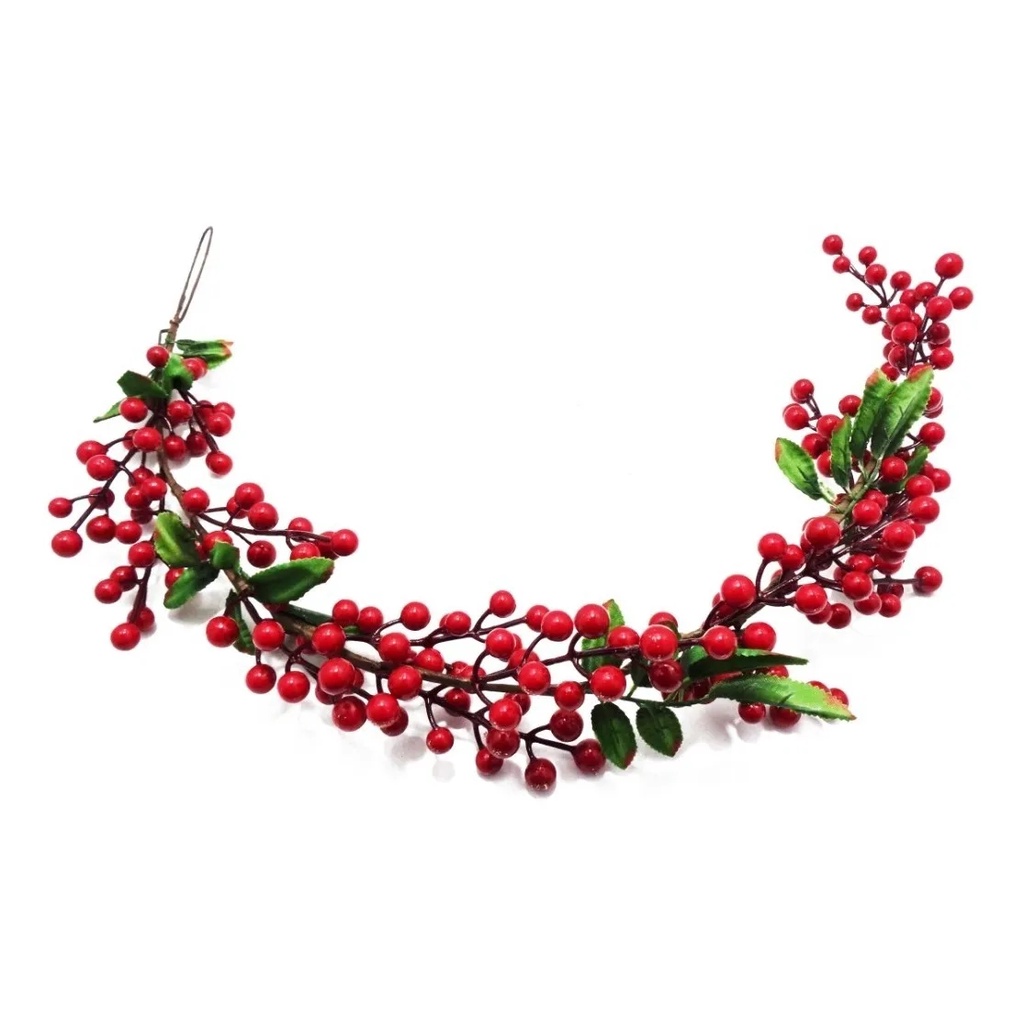 Galho De Azevinho Cereja Artificial Pendurar Para Decoração Natal enfeite lindas