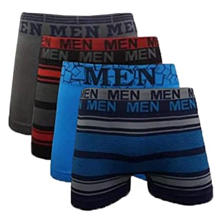 Kit 4 Cuecas Boxer Microfibra Men Sem costura