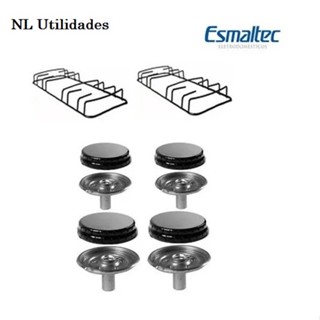 Kit Queimador + Espalhador + Grelha Esmaltec Bali 4 Bocas