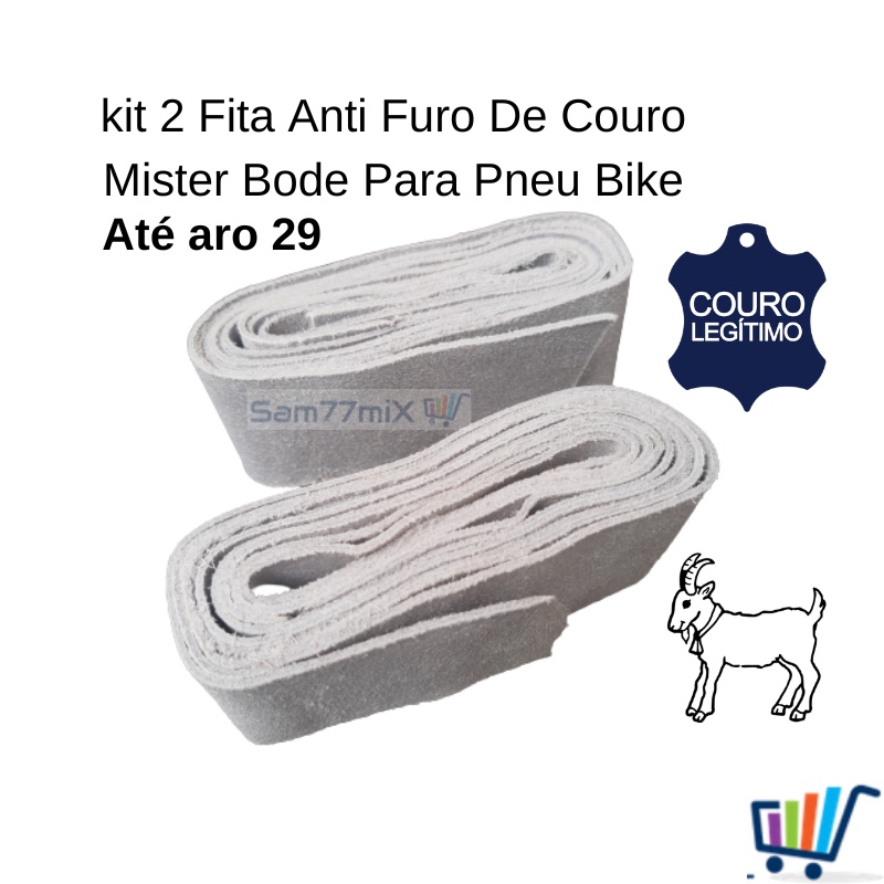 kit 2 Fita Anti Furo De Couro Mister Bode Para Bike Bicicleta