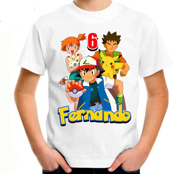 camiseta POKEMON Personalizada (LEIA A DESCRIÇÃO)