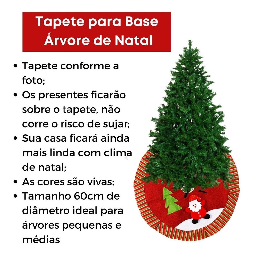 Saia para arvore de natal 60cm vermelha detalhes dourado natalina | Shopee  Brasil