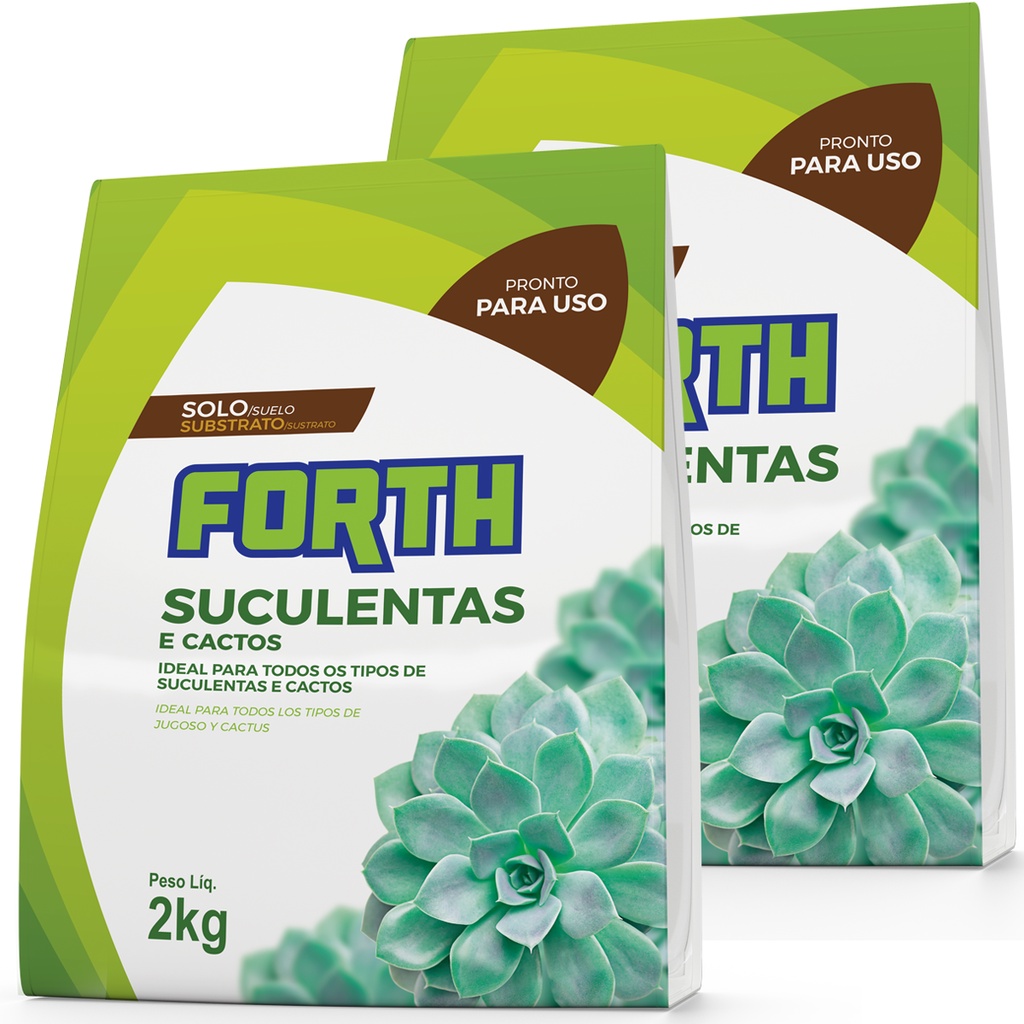 Kit 2 Substrato Terra Especial Cactos e Suculentas 2kg - Forth em Oferta na Shopee