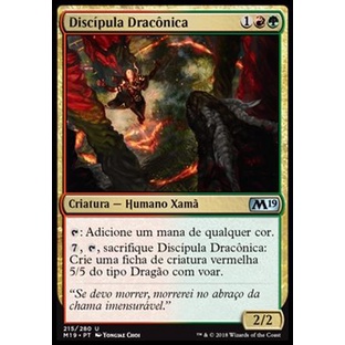 Discipula Draconica (Humano / Xama / Dragão) - - Magic The Gathering