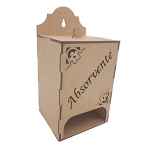 Caixa Porta Absorvente Com Tampa 21x11x11- MDF Madeira
