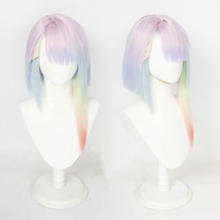 Anime Cyberpunk : Edgerunners Lucy Cosplay Cabeleira Fofo Resistente Ao Calor Cabelo Curto Sintético