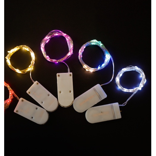 Kit 10 Corda De Luz Fio De Fada Colorido 2M Com Luzes Led Fada