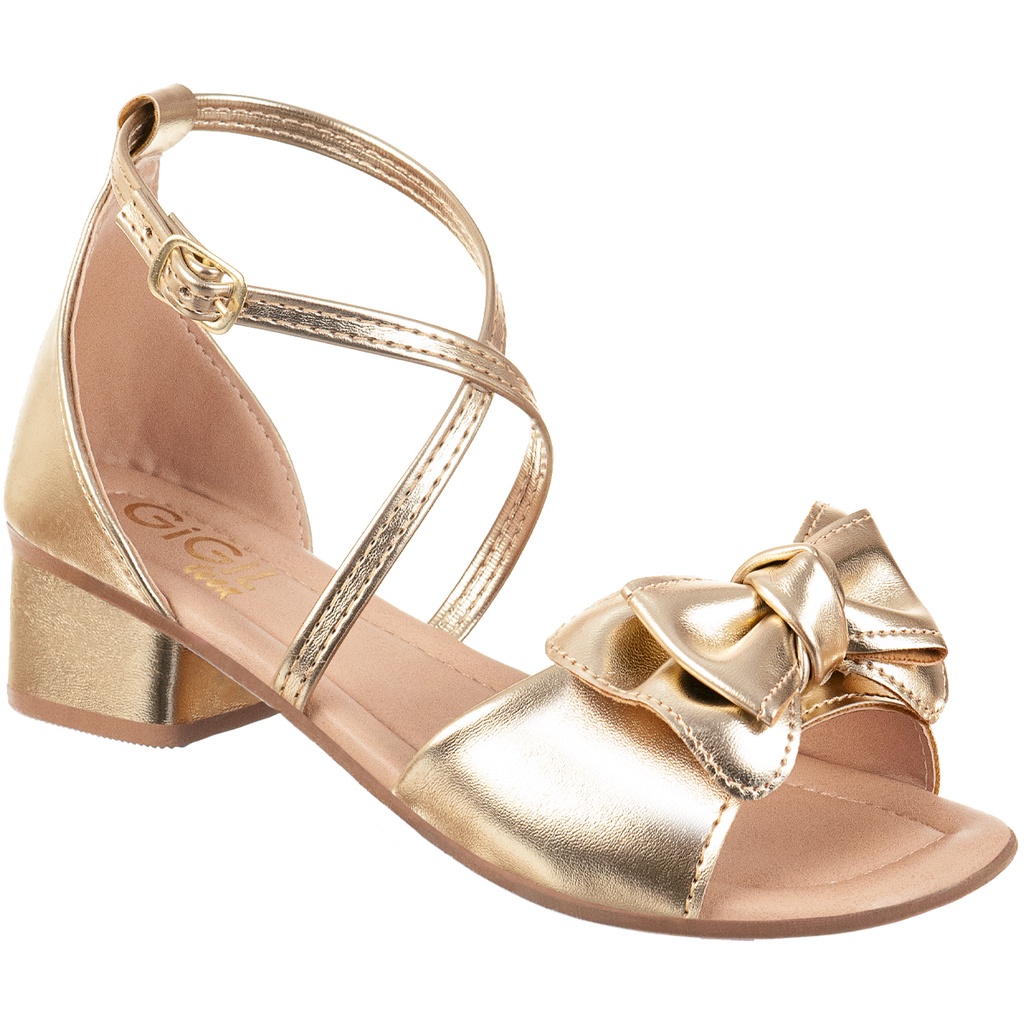 Sandália Infantil Menina Salto Grosso Baixo Enfeite Laço Conforto Festa Confortável Blogueira Tiras Festa Promoção Leve em Oferta na Shopee