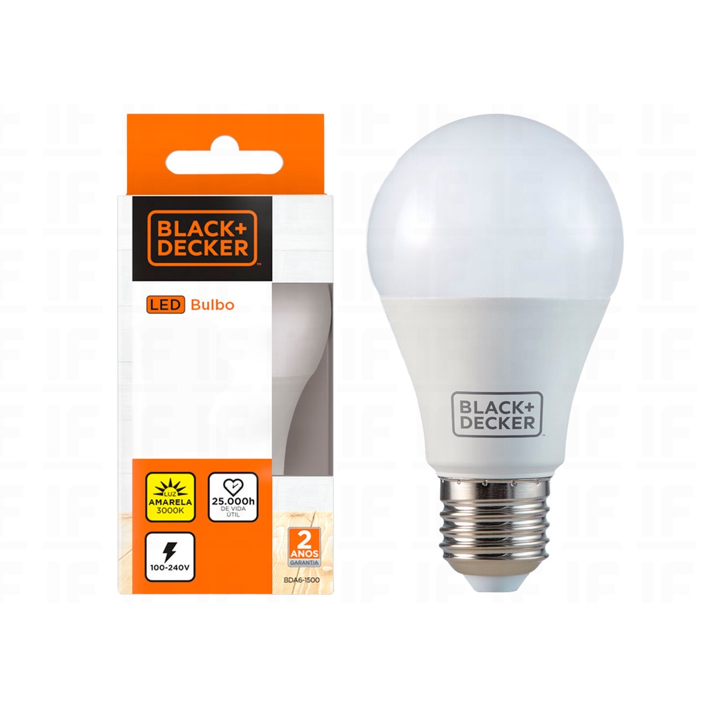 Lâmpada Led 4,7w Bulbo Soquete E27 Bivolt Black + Decker em Oferta na Shopee