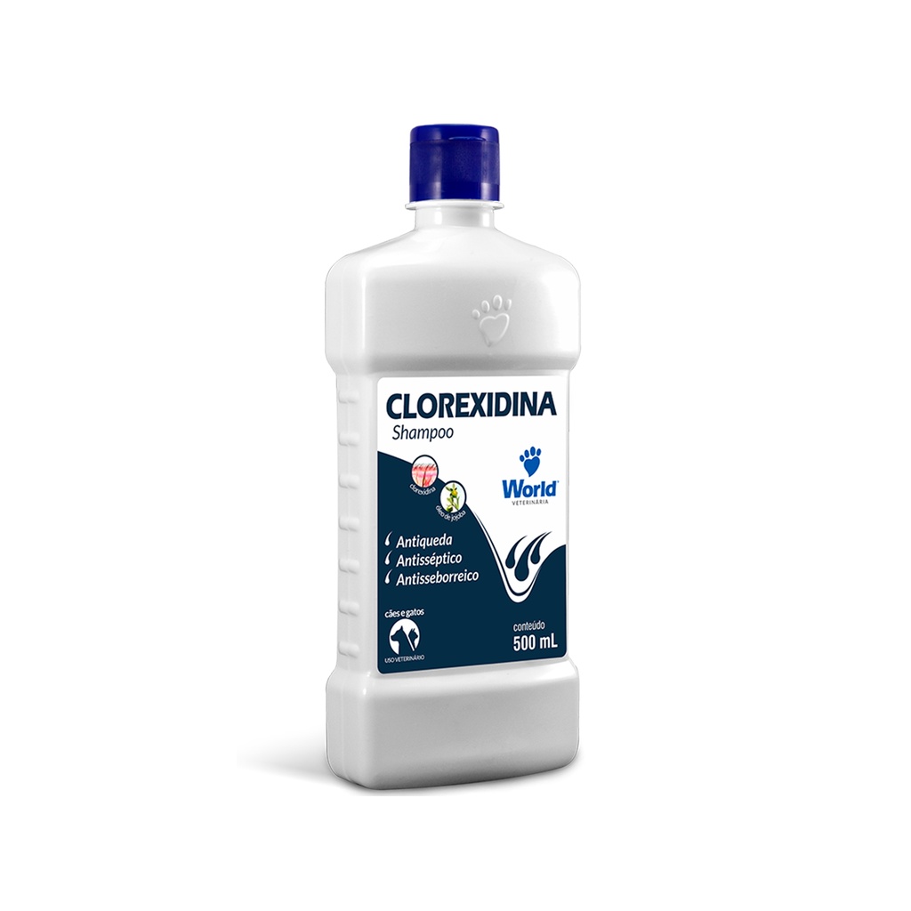 Shampoo antisseborreico Clorexidina P/cães Gatos World 500ml