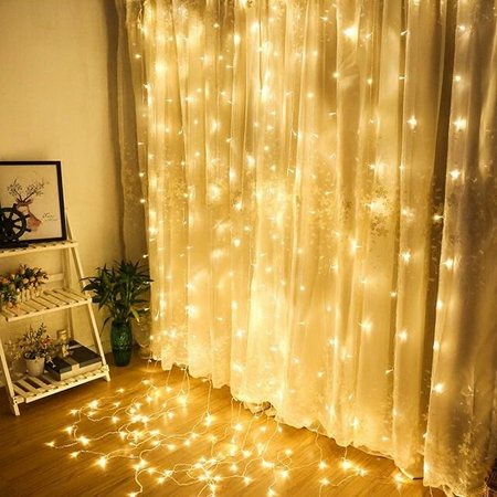 Cortina Led 500 Lâmpadas LED 3m x 2,5m Branco Quente 110v Decoração Para  Casamento Festa Natal | Shopee Brasil
