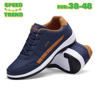 { SPEED TREND } Tênis Sapato Masculino De Couro Respirável Italiano Antiderrapante Casual Para Lazer