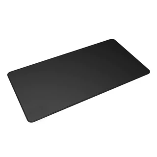Mouse pad grande de couro preto com feltro