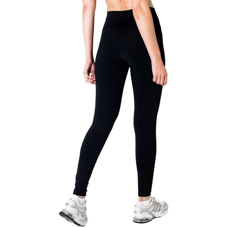 Calça Legging Tecido Resistente Super Macio Confortável Feminina Preta Academia Ginástica