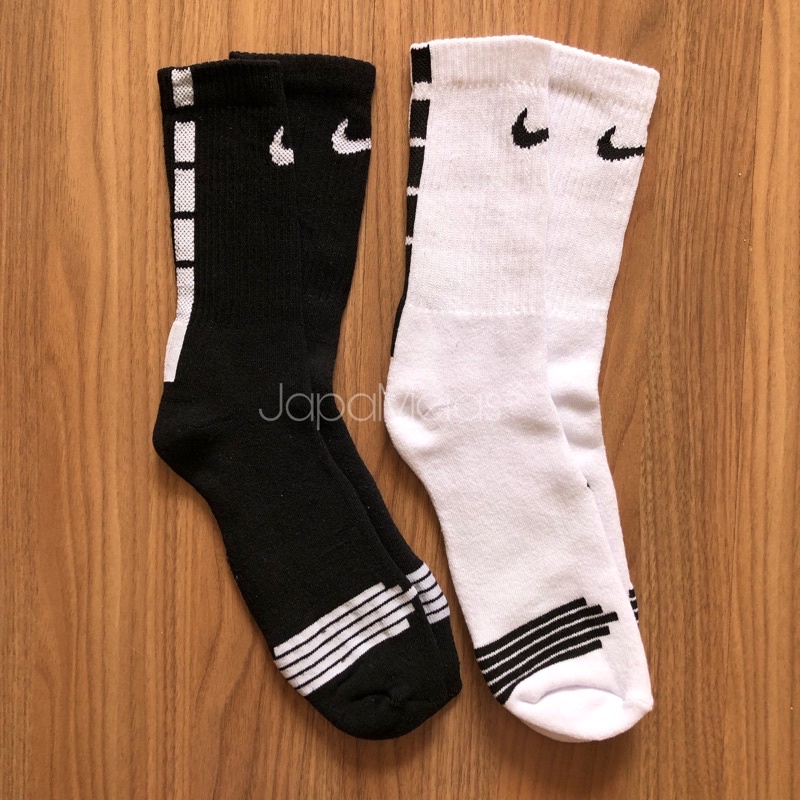 Meia Cano alto para academia esporte meia Elite preta branca