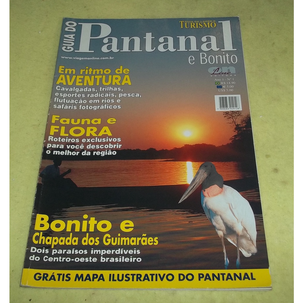 Revista Guia Pantanal  e Bonito nº 1  - Guia de Lazer e Turismo