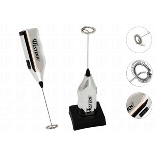 Mini Mixer Misturador Drink Eletrico Pilha Inox Shaker Cafe
