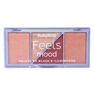 Paleta de Blush E Iluminador Feels Mood - Ruby Rose