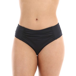 Calcinha de biquini lateral larga cintura alta cós franzido tanga avulsa toda forrada moda praia feminina