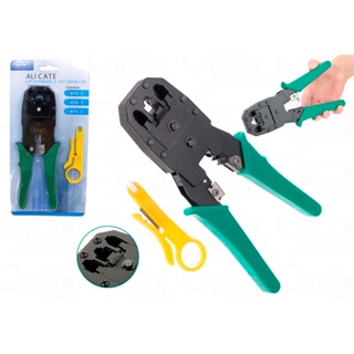 Alicate De Crimpagem 3x1 Crimpar Corta Decapar Cabo De Rede Rj11 Rj12 Rj45 Profissional em Oferta na Shopee