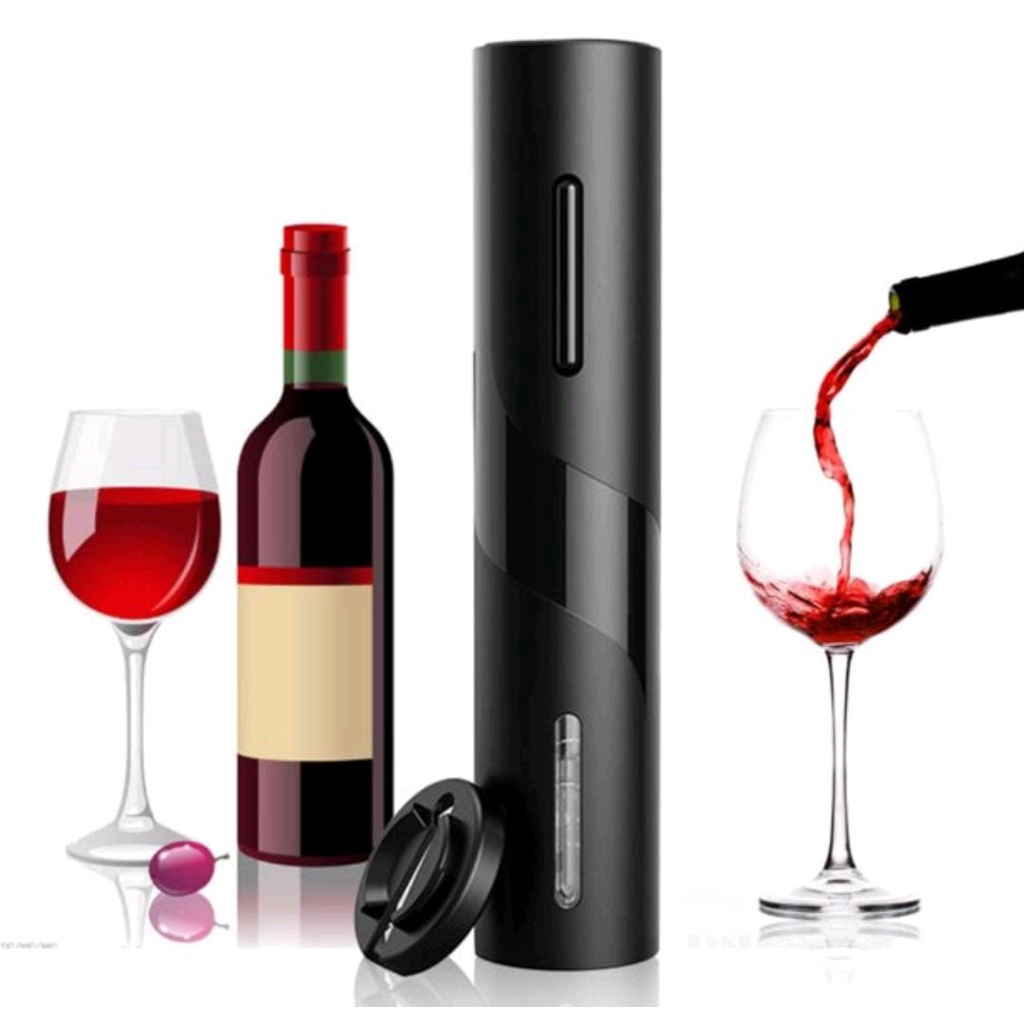Abridor de Vinho Elétrico Saca Rolha Kit Abridor Automático
