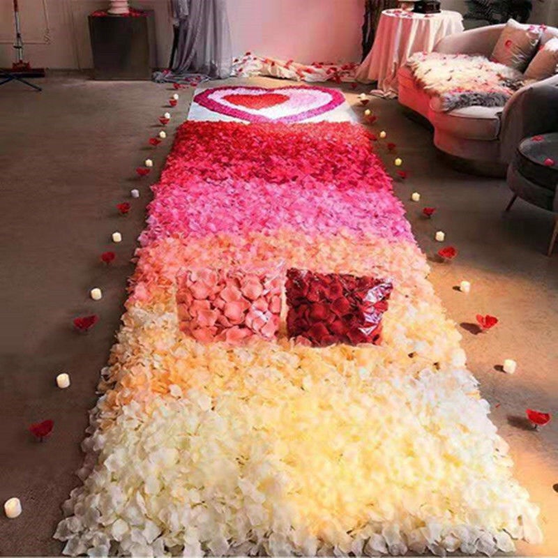 1000pçs Pétalas Empilhadas De Tecido Não-Simulação De Casamento Confetti Decorações De Evento Falsas Rosa Flor