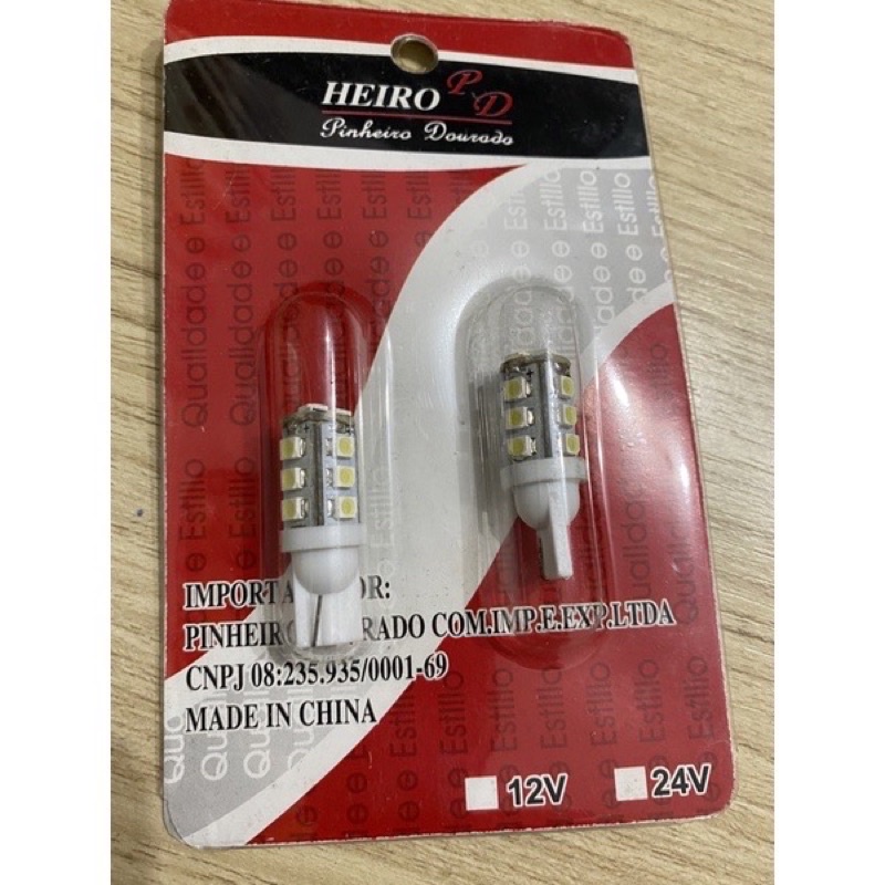 2 Lâmpadas T10 15Leds 12V Xenon Pingão Teto Ré Lanterna Placa painel Moto em Oferta na Shopee