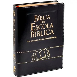 Bíblia da Escola Bíblica | NAA | Letra Normal | Capa Luxo Preta em Oferta na Shopee