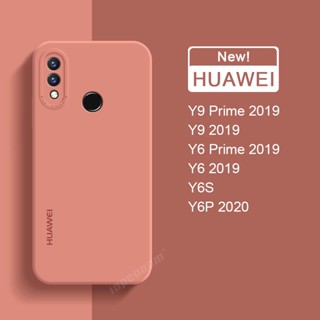 Capa De Silicone Macia Colorida Huawei Y9 Prime 2019 Y6 Y6S Y6P 2020 Nova Y70 Plus Proteção De Lente Da Câmera