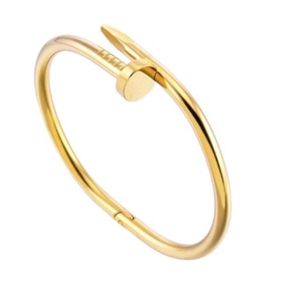 Bracelete Aço Inoxidável Pulseira Prego Luxo Dourado Fino Moda Elegante