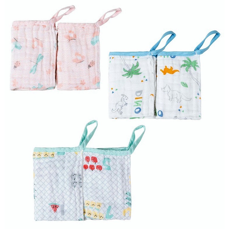 Pano de Boca Babete Com Prendedor de Chupeta Papi 25x25cm com 2 Unidades