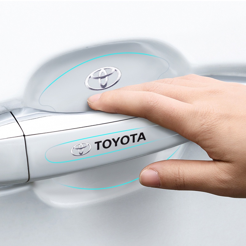 8pçs Adesivo De Porta De Carro TPU Película Invisível Paratoyota Vios Rush Fortuner Yaris Corolla Cross RAV4 CHR Harrier Avanza Camry Wish Innova Acessórios