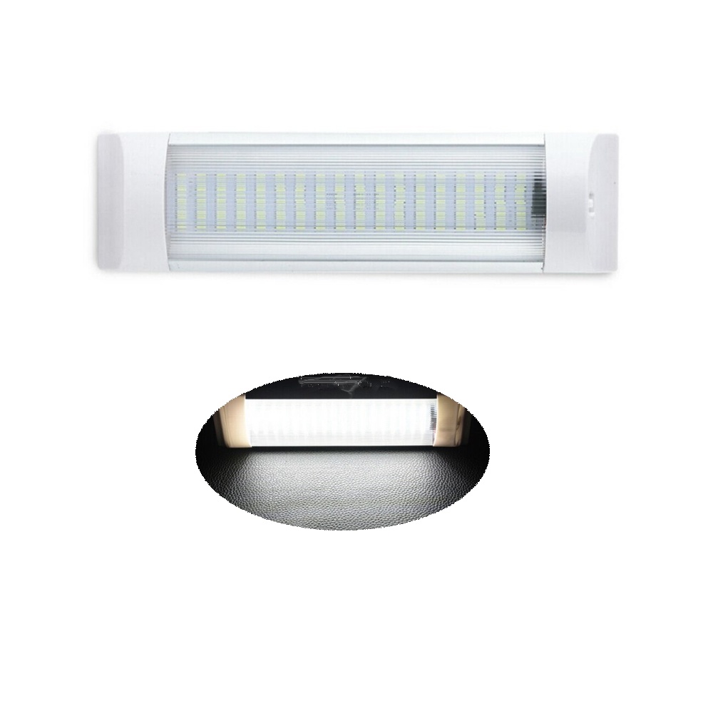 Luminaria Led Luz Interna 12V 24V Bivolt Botao Liga Desliga Cabine Bau