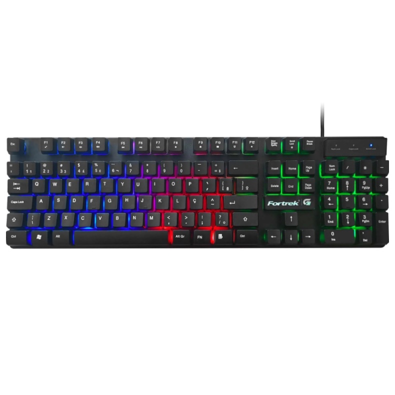 Teclado Gamer Pro Blackfire Semi Mecânico Iluminado Fortrek