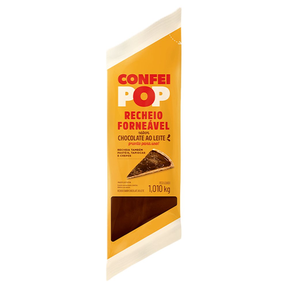 Recheio Forneável Confeipop 1,010kg Ao Leite