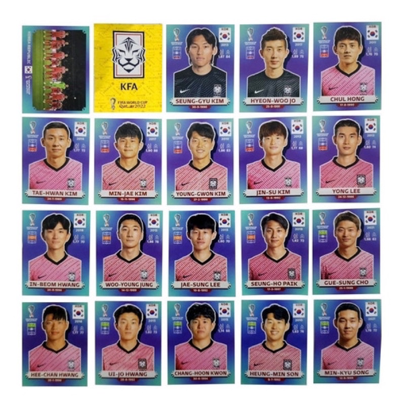 Figurinha Copa 2022 Seleção Coreia do Sul KOR