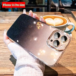 Capa De Celular Com Glitter Gradiente De Luxo Para iPhone 14 Pro Max 11 12 13 X XS XR 7 8 Plus Moda Transparente Anti-Impacto