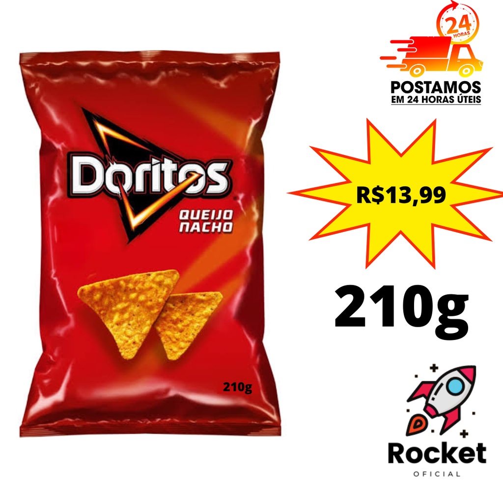 Salgadinho Doritos Elma Chips Grande Queijo Nacho Biscoito 210g