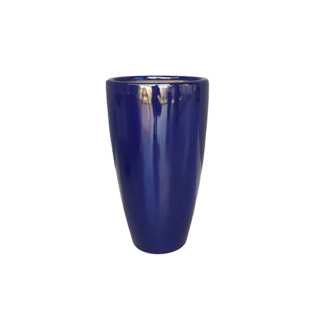 Vaso De Plantas e Flores Paris Estilo Vietnamita Azul Noturno 52cm Luxo Cachepot