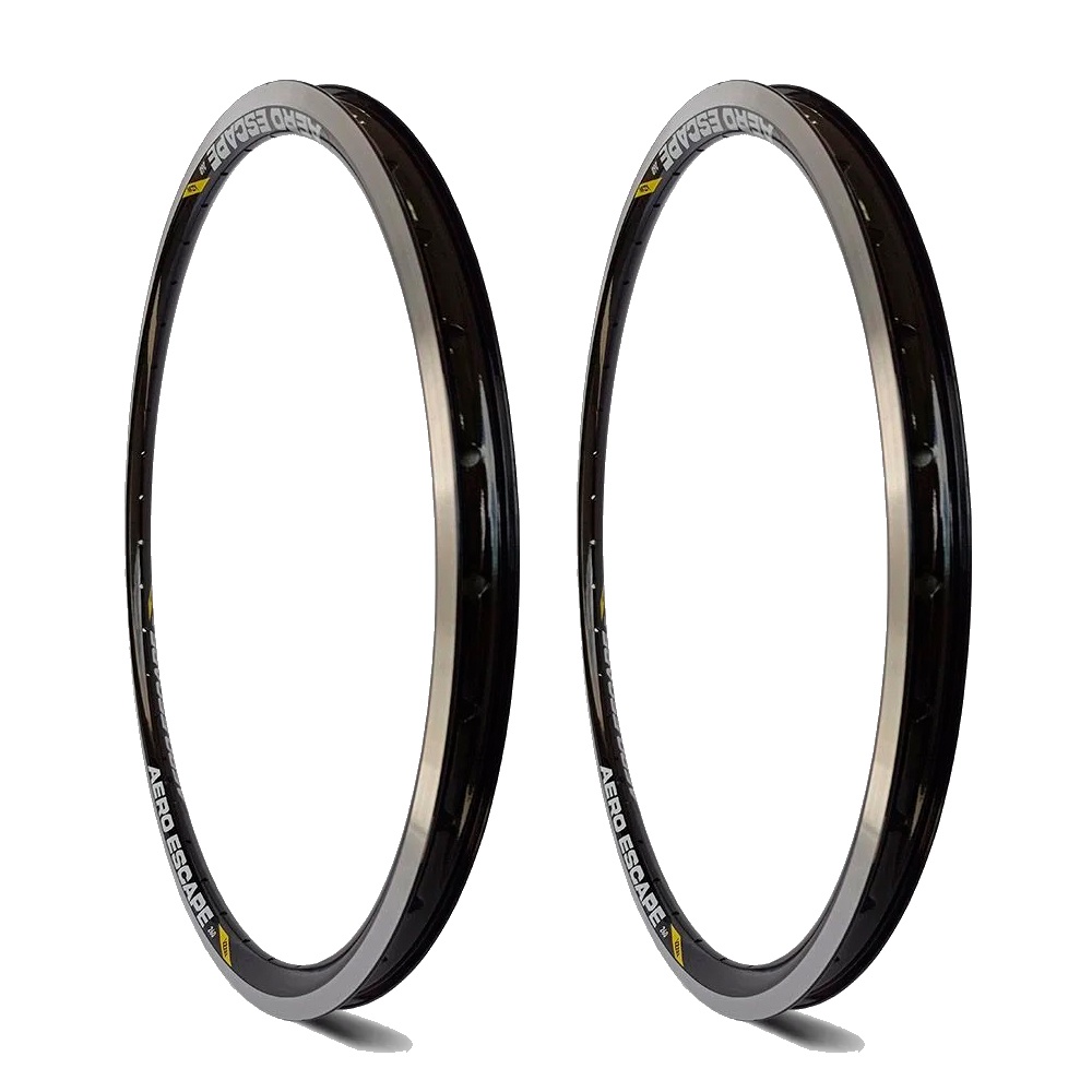 Kit 2 Aros Rodas Folhas 26/36 Furos Aero Mtb Válvula Grossa V-Brake Escape Vzan