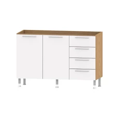 Balcão de Cozinha Ditália Aspen 2 pt 4 gavetas CV/BR CD-104
