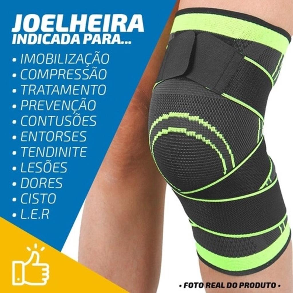 Joelheira de Compressao Tensor Para Dores no Joelho Ortopedica Articulada para Bike Academia Futebol Volei