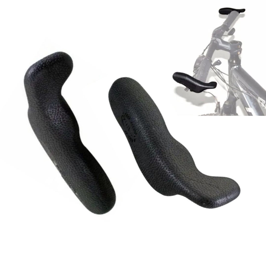 Bar End Chifre Bicicleta Emborrachado Ergonômico Fixação Allen Guidão 22.2mm