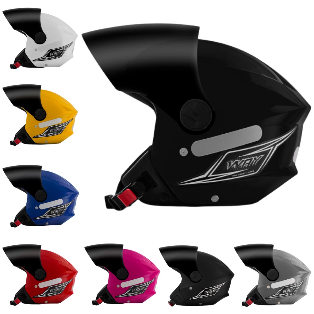 Capacete Moto Aberto Masculino e Feminino Mixs Way Com Viseira Fumê em Oferta na Shopee