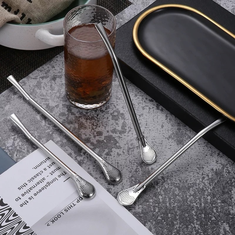 Bomba para tereré e chimarrão metal comum polido aço inox/Bomba Para Chimarrão, Tereré Em Aço 18 Cm Não Entope
