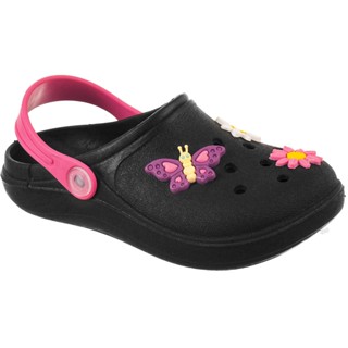 Babuche Infantil Sandália Feminina Chinelo Calce Fácil Menina Bebe Criança Antiderrapante Borracha Borboleta Flor Colorido Moda Blogueira Confortável Macio Leve