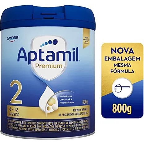Fórmula infantil em pó Danone Aptamil Premium 2 em lata 800g