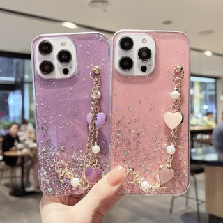 Caixa De Silicone Samsung Galaxy A24 A35 A54 A14 A04e A04 A04s S23 Ultra S23 Plus Glitter Transparente Capa Pérola De Luxo Traseira Do Telefone