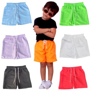Short Infantil Tactel Moda Praia Estilo Lazer Criança Piscina Conforto Baby Menino
