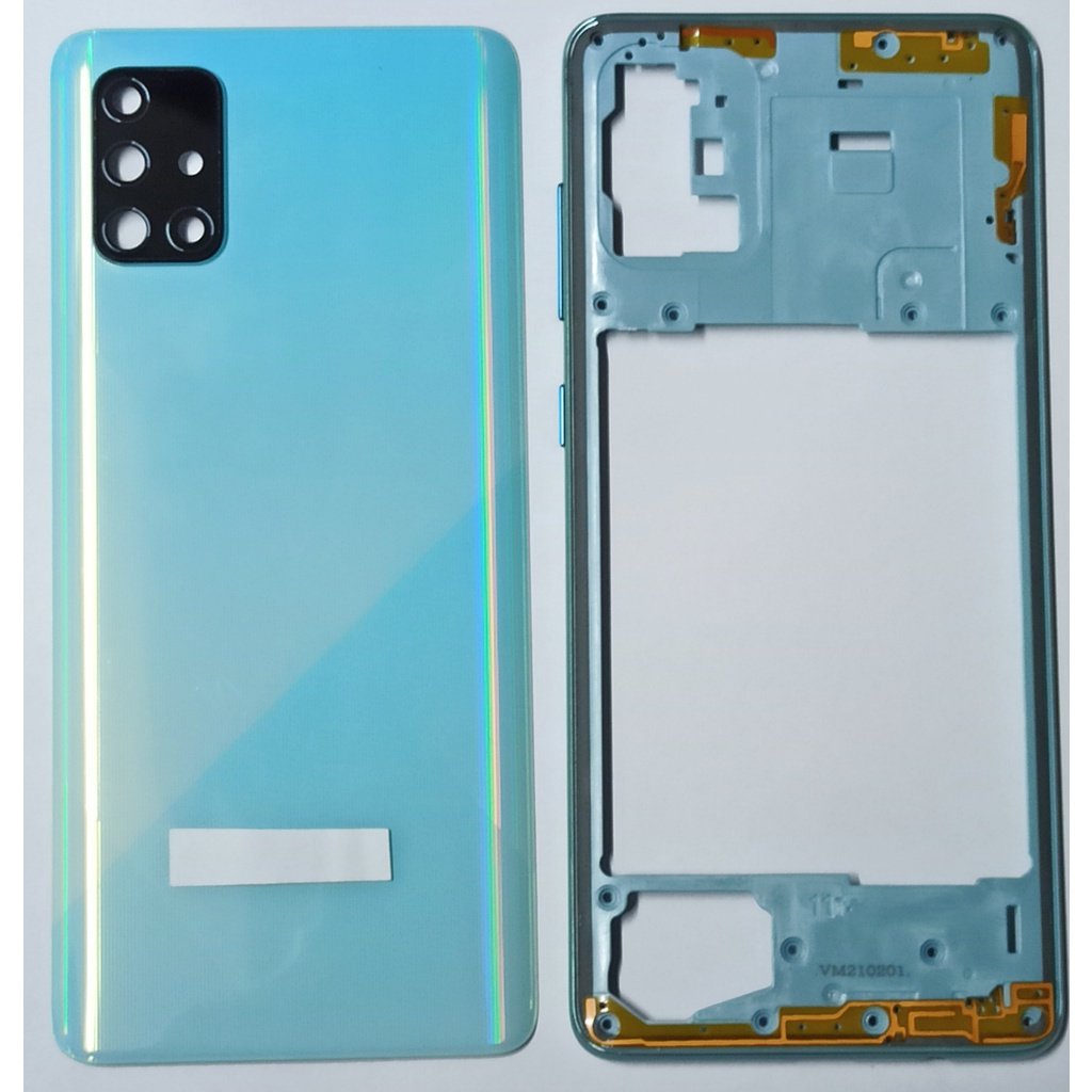 Aro Lateral Com Botões + Tampa Compativel A71 Sm-a715 Verde ( envio imediato )